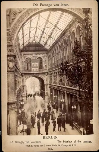 Kabinett Foto Berlin Mitte, Friedrichstraße, Passage von Innen