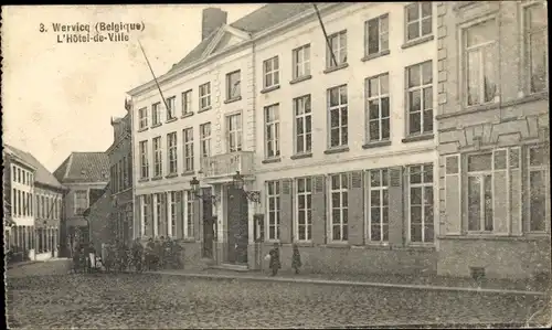 Ak Wervik Wervicq Westflandern, Hotel de Ville