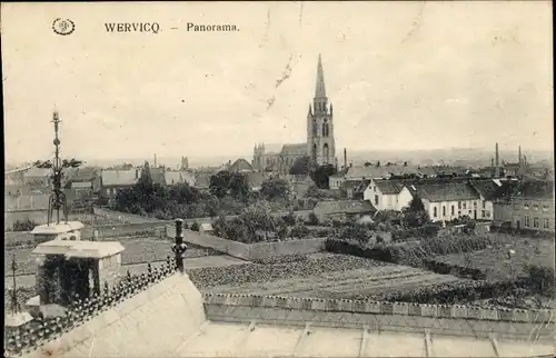 Ak Wervik Wervicq Westflandern, Panorama