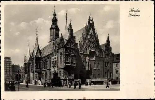 Ak Wrocław Breslau Schlesien, Rathaus