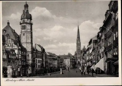 Ak Altenburg in Thüringen, Markt