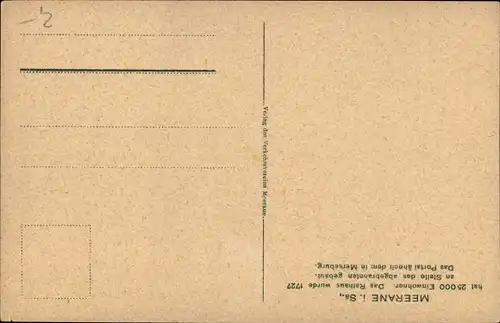 Künstler Ak Meerane in Sachsen, Alt-Meerane, Rathausportal