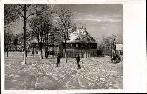 Ak Jöhstadt im Erzgebirge Sachsen, Schullandheim Staatsrealgymnasium Annaberg, Winter