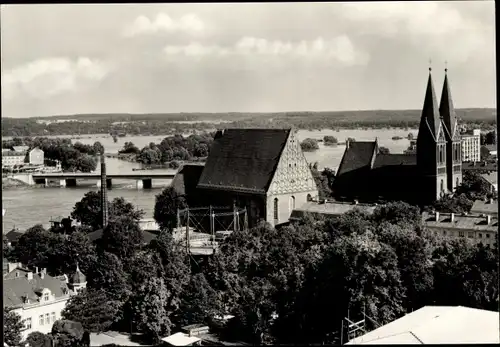 Ak Frankfurt an der Oder, Blick zu Konzerthalle und Friedenskirche