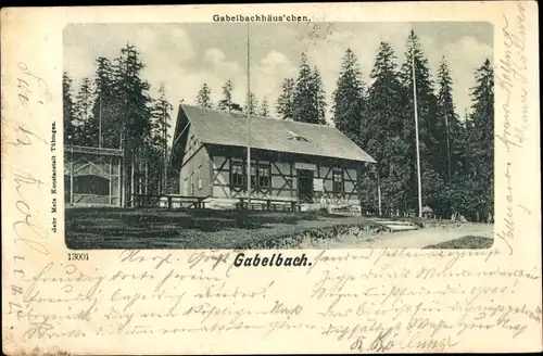 Ak Ilmenau in Thüringen, Gabelbach, Gabelbachhäuschen