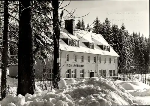 Ak Kühberg Bärenstein im Erzgebirge, Zentrag-Ferienheim Pöhlagrund, Winter