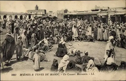 Ak Marokko, Scenes et Types, Un Concert Marocain, Araber, Levy & Fils L.L. 7041