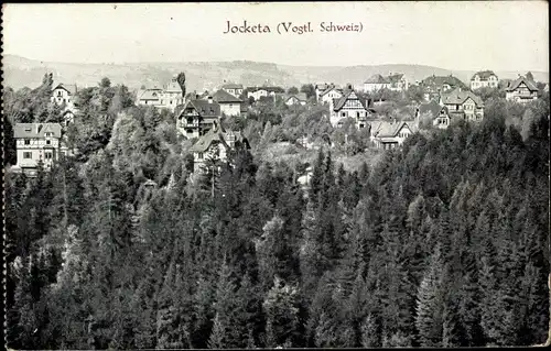 Ak Jocketa Pöhl Vogtland, Panorama vom Ort