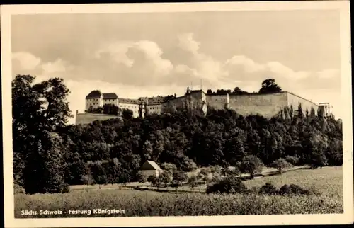 Ak Königstein an der Elbe Sächsische Schweiz, Festung