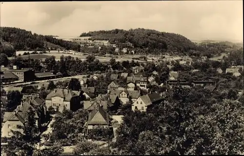 Ak Kriebethal Kriebstein Mittelsachsen, Panorama, Zschopautal