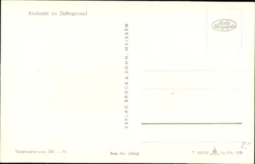 Ak Kriebethal Kriebstein Mittelsachsen, Panorama, Zschopautal