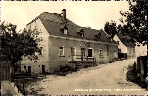 Ak Schönberg am Kapellenberg Bad Brambach im Vogtland, Kaffee Freundschaft