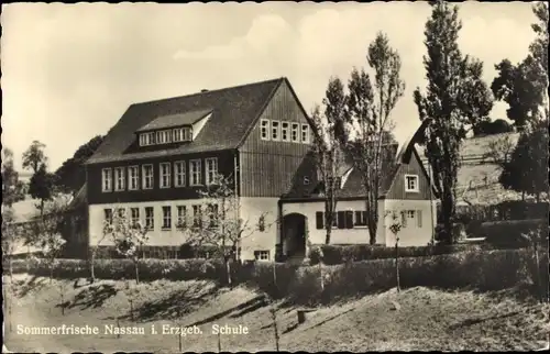 Ak Nassau Frauenstein im Erzgebirge, Schule