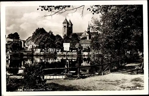 Ak Bad Klosterlausnitz Thüringen, Gondelstation, Kirche