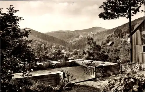 Ak Kipsdorf Altenberg im Erzgebirge, Blick von der Brandbaude nach Bärenfels