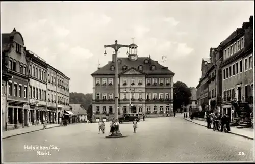 Ak Hainichen in Sachsen, Markt