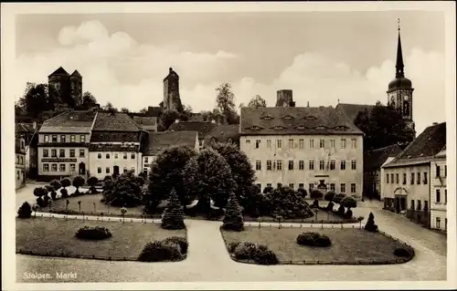 Ak Stolpen in Sachsen, Markt