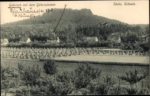 Ak Gohrisch Sächsische Schweiz, Gohrischstein, Stroh