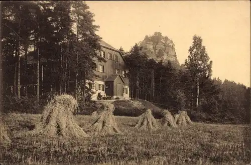 Ak Schöna Sächsische Schweiz, Naturfreundehaus am Zirkelstein
