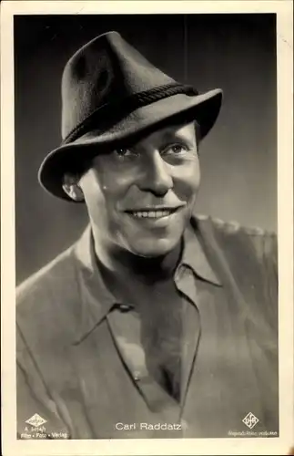 Ak Schauspieler Carl Raddatz, Portrait, Hut