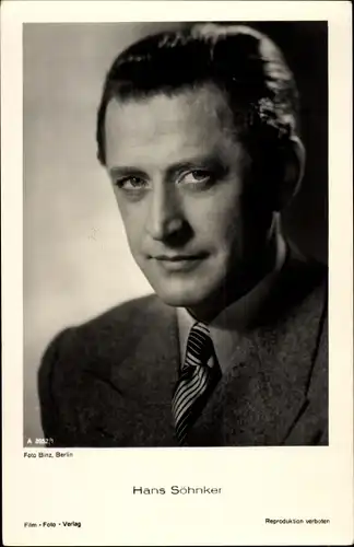 Ak Schauspieler Hans Söhnker, Portrait
