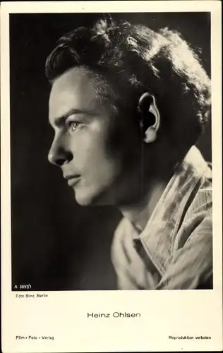 Ak Schauspieler Heinz Ohlsen, Film Foto Verlag A 3697 1, Profilansicht