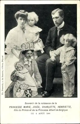 Ak König Albert I. von Belgien, Königin Elisabeth Gabriele von Belgien, Prinz Leopold, Charles