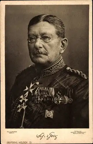 Ak Generalfeldmarschall Colmar von der Goltz, Portrait