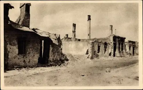Ak Velká Polom Slezská Ostrava Polnisch Ostrau Reg Mährisch Schlesien, Ruinen