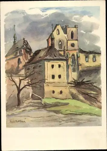 Künstler Ak Fortova, Pavla, Praha po Knétnove Revoluci 1945, 5. Emauzsky kláster