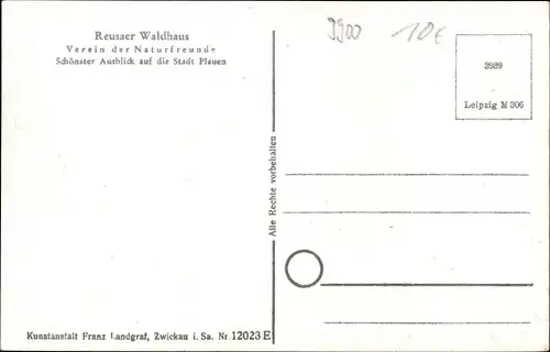 Ak Reusa Plauen im Vogtland, Reusaer Waldhaus, Waldgarten, Glasveranda