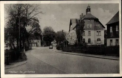 Ak Mittelbach Chemnitz in Sachsen, Am Rathaus