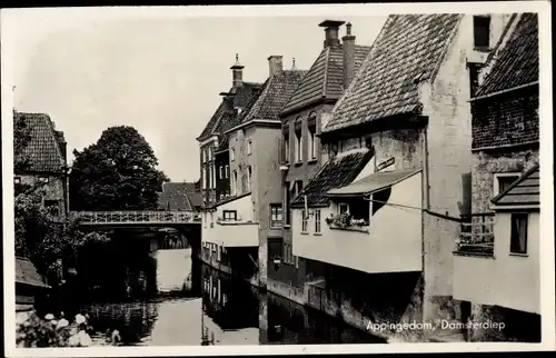Ak Appingedam Groningen Niederlande, Damsterdiep