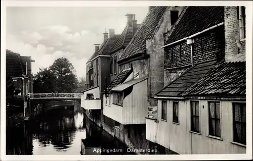 Ak Appingedam Groningen Niederlande, Damsterdiep