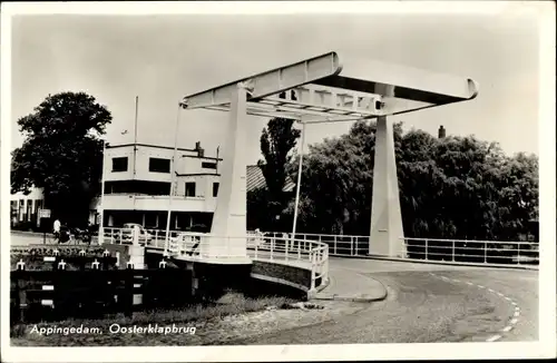Ak Appingedam Groningen Niederlande, Oosterklapbrug