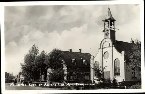 Ak Heiligerlee Oldambt Groningen, Kapel, Pastorie Ned Herv Kerk Evangelisatie