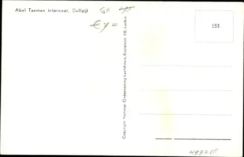 Ak Delfzijl Groningen, Abel Tasman internaat