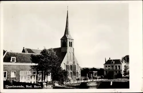 Ak IJsselmonde Rotterdam Südholland Niederlande, Ned Herv. Kerk, Kirche Außenansicht