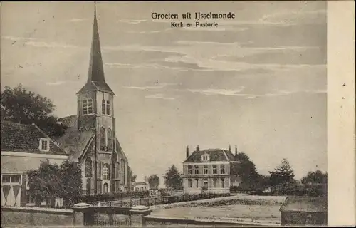 Ak IJsselmonde Rotterdam Südholland Niederlande, Kerk en Pastorie