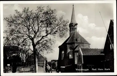 Ak Woubrugge Jacobswoude Südholland, Ned. Herv. Kerk
