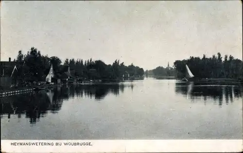 Ak Woubrugge Jacobswoude Südholland, Heymanswetering