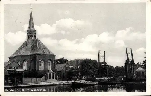 Ak Woubrugge Jacobswoude Südholland, Kerkje uit 1600