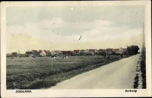 Ak Zuidland Südholland, Kerkweg