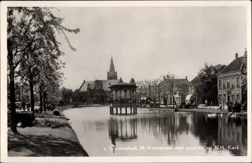 Ak 's Gravendeel Südholland, Noord Voorstraat, Ned. Herv. Kerk