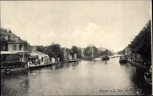 Ak Alphen aan den Rijn Südholland, Rijngezicht bij Hotel St Joris, Boote