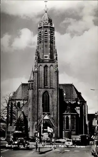 Ak Bergen op Zoom Nordbrabant Niederlande, St. Joseph Kerk met toren