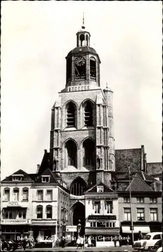 Ak Bergen op Zoom Nordbrabant Niederlande, Markt, St. Gertrudiskerk