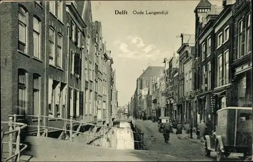 Ak Delft Südholland Niederlande, Oude Langendijk