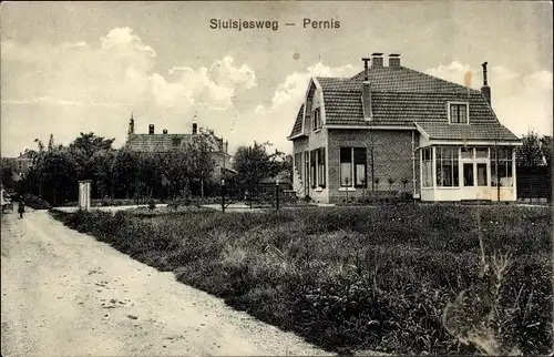 Ak Pernis Rotterdam Südholland Niederlande, Sluisjesweg