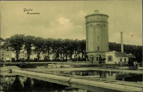 Ak Gouda Südholland Niederlande, Watertoren